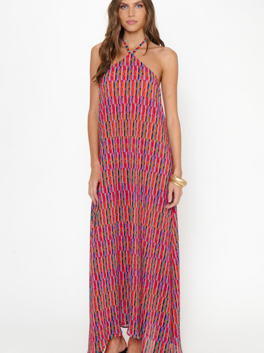 Claudia Maxi Dress ~ Cabo Crush Geo
