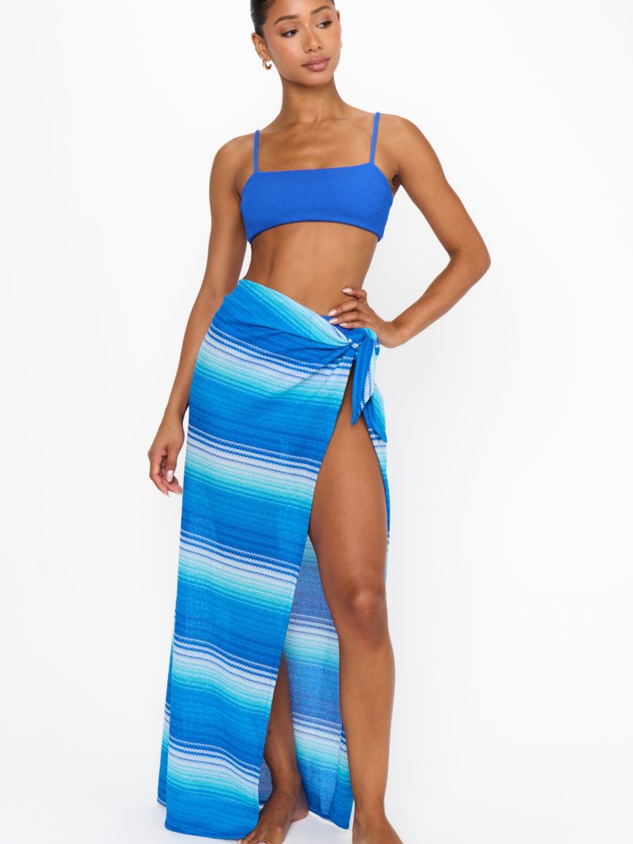 Long Leyla Sarong ~ Seabreeze Stripe Knit