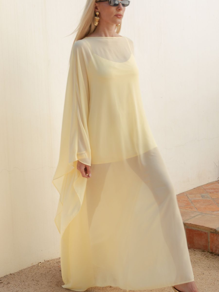 Pale Yellow Chiffon