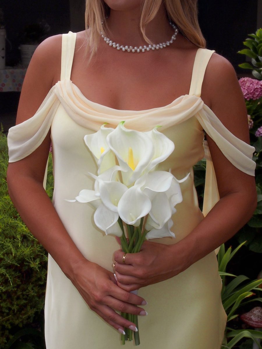 Bella Maxi Dress ~ Pale Yellow Luxe Satin