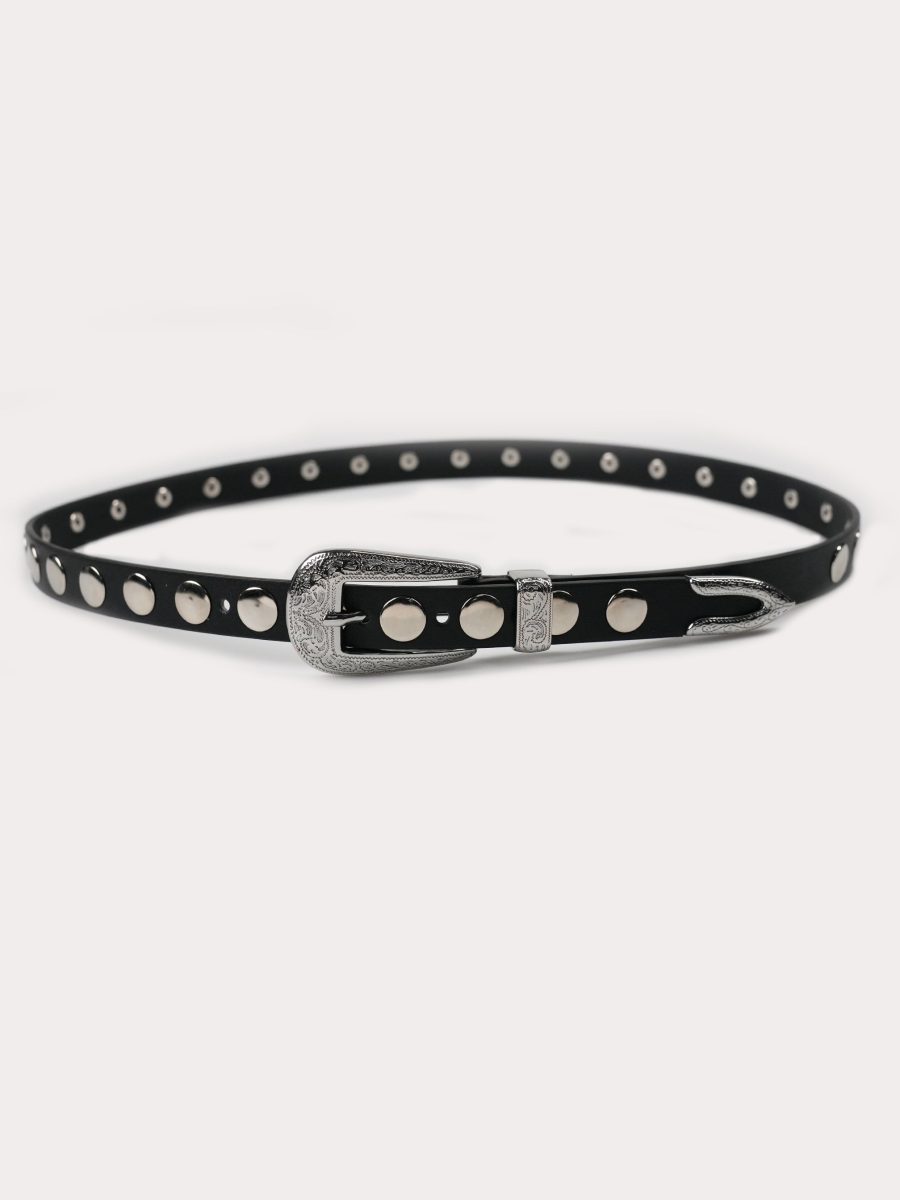 Petit Moments Phoenix Disco Stud Belt ~ Black/Silver