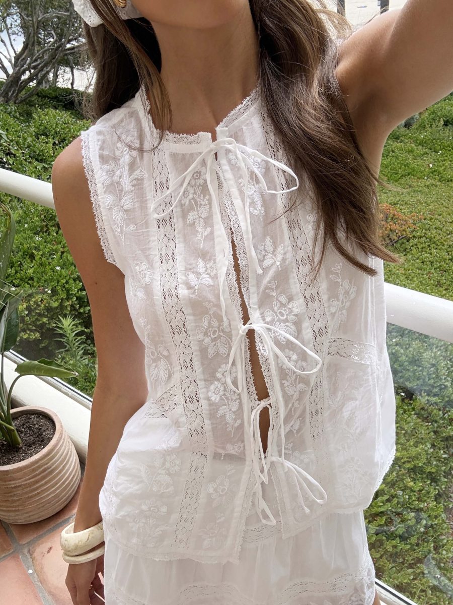 Camden Blouse ~ Cream Voile Trim