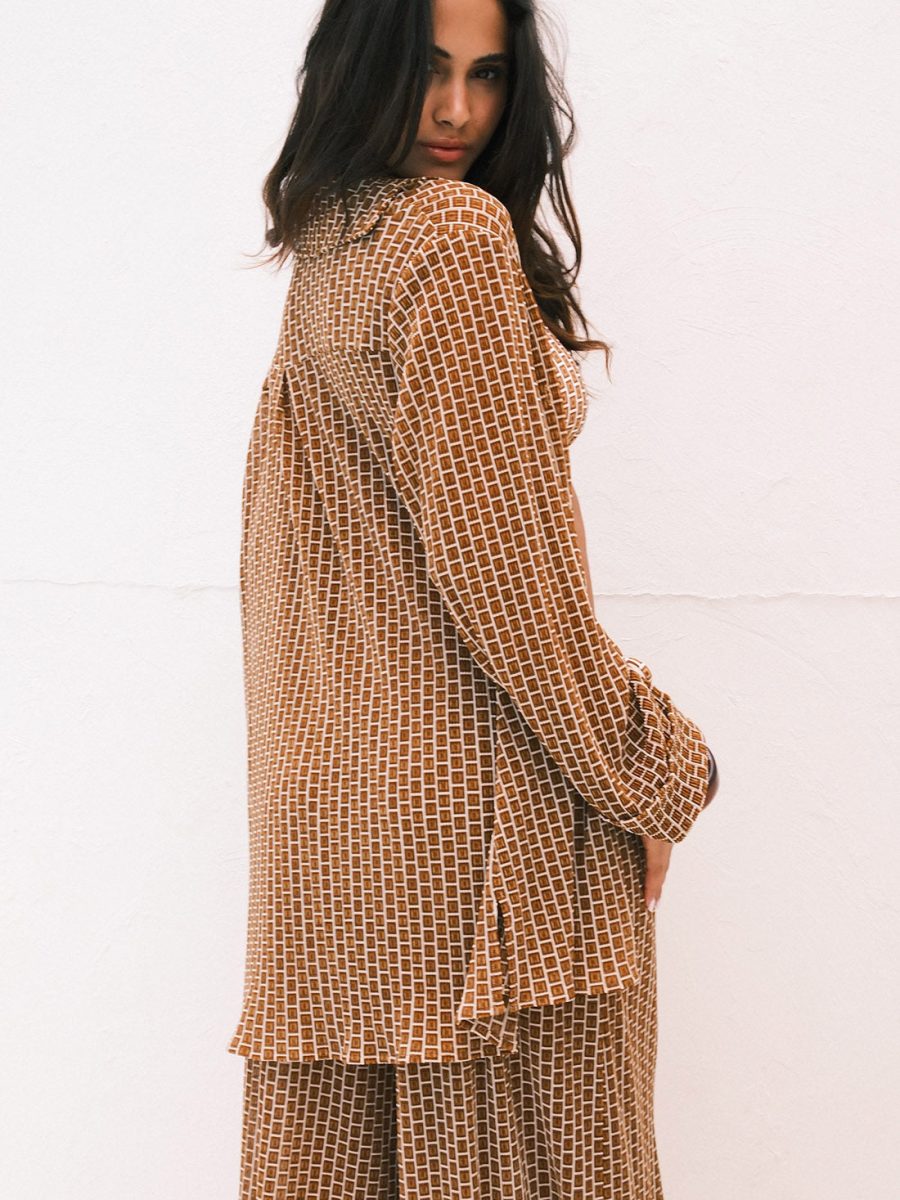 Everywhere Tunic ~ Beachy Bronze Geo
