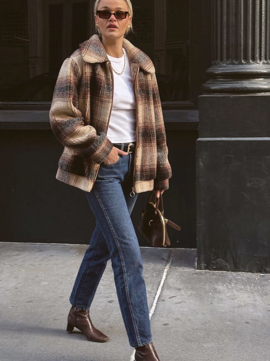 Hunter Jacket ~ Homestead Faux Sherpa Plaid