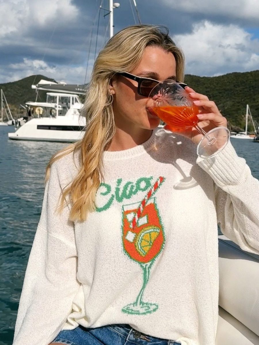 Ciao Cocktail Graphic Knit