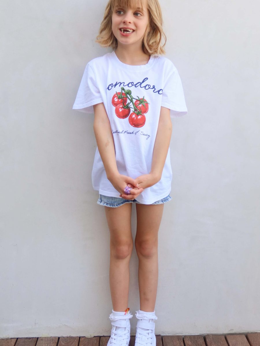 Little Travis Tee ~ Pomodoro Graphic
