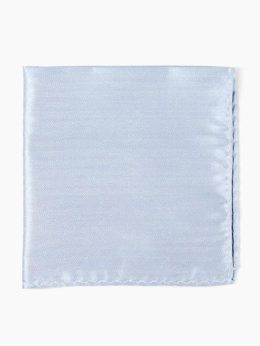 Sam Pocket Square ~ Steel Blue Solid