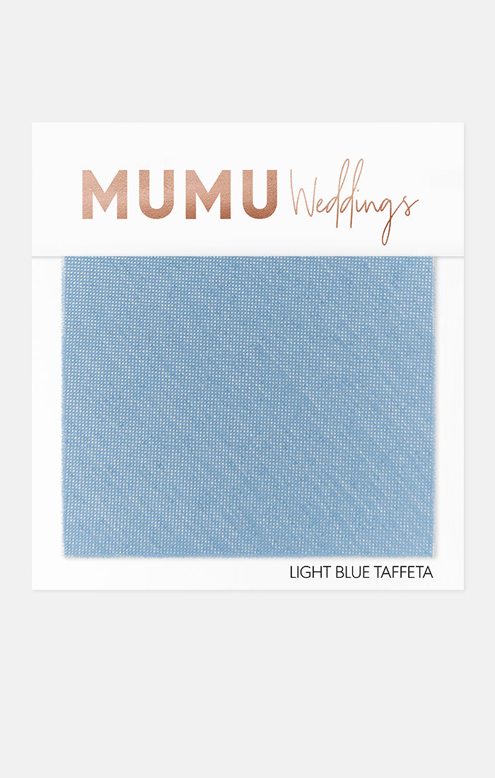Bridesmaid Fabric Swatch ~ Light Blue Taffeta