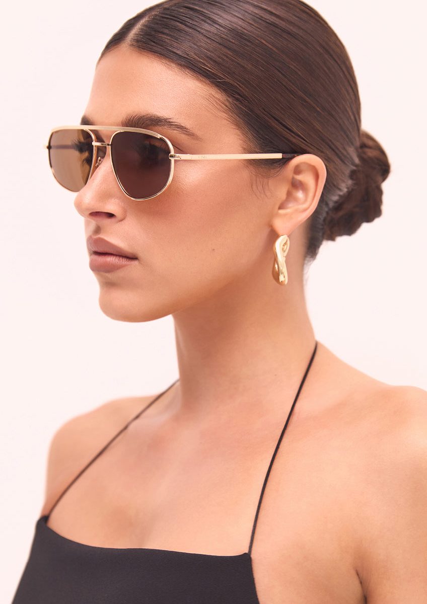 Banbé Eyewear The Halle Sunglasses ~ Gold/Brown