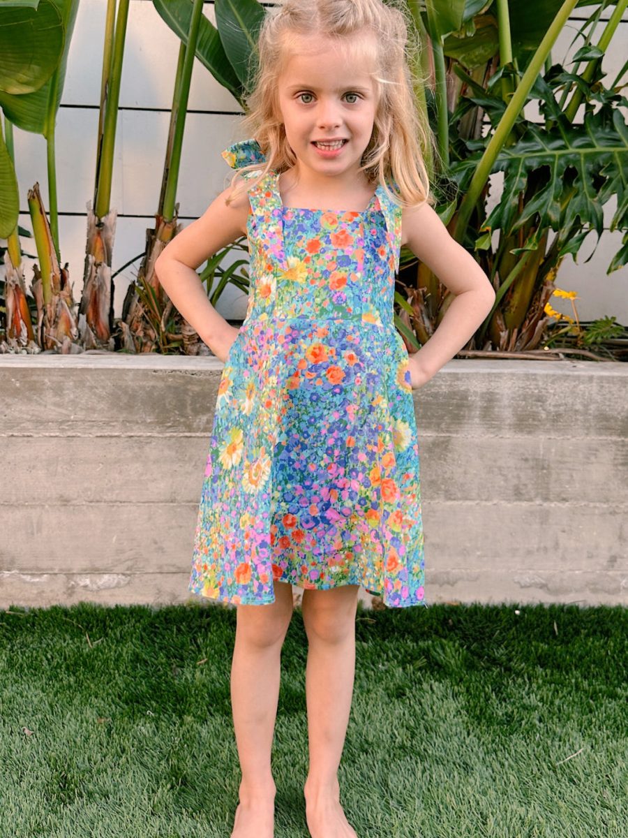 Little Claire Mini Dress ~ Painterly Petals