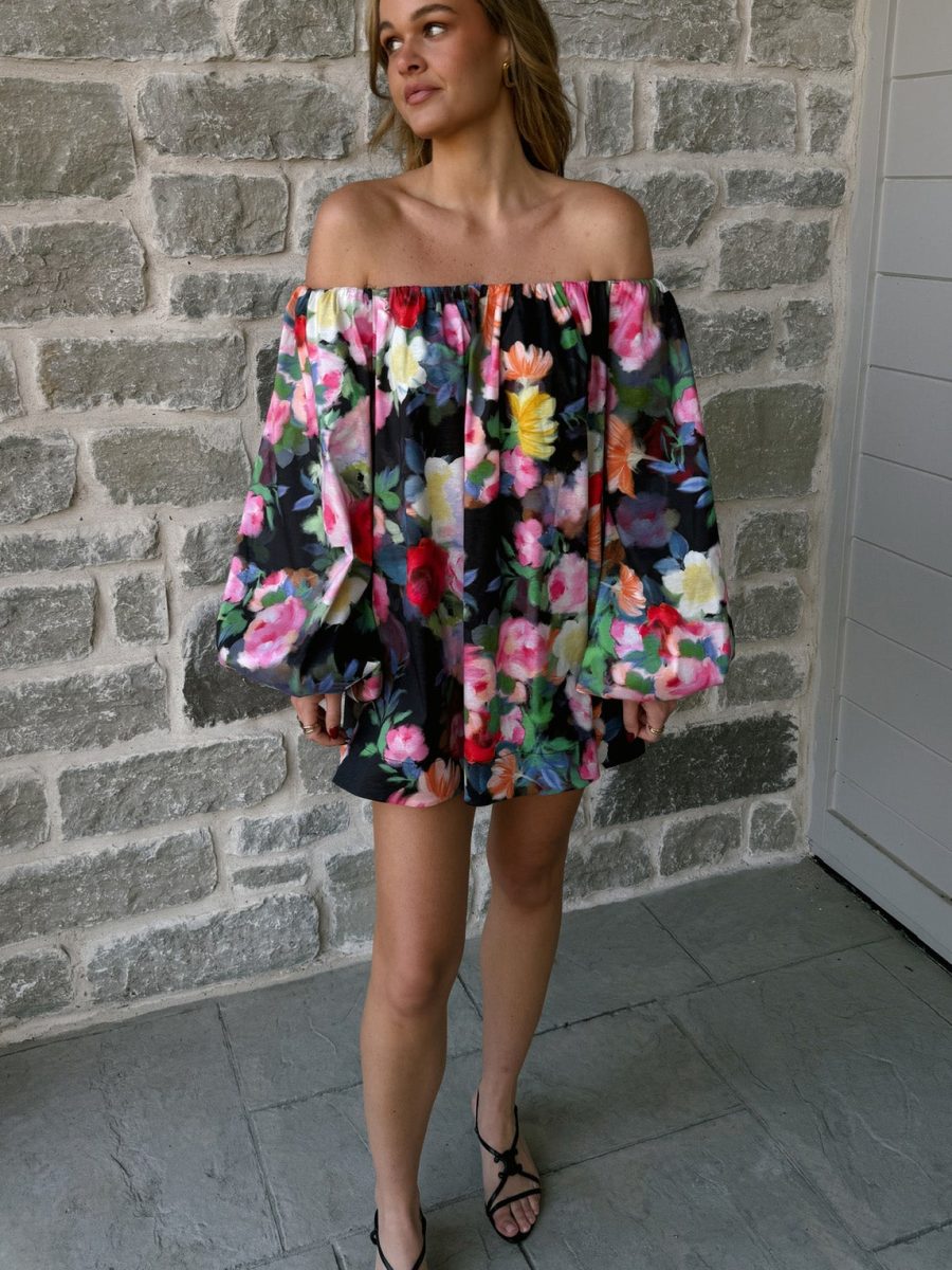 Brenna Mini Dress ~ Moonlit Garden Gala Taffeta