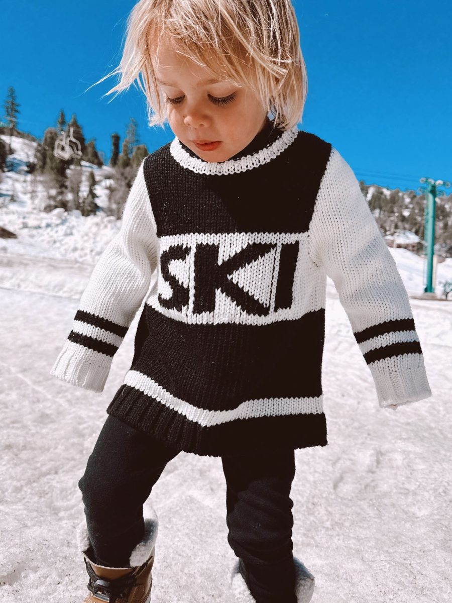 Mini Ski In Sweater ~ Ski Knit Black
