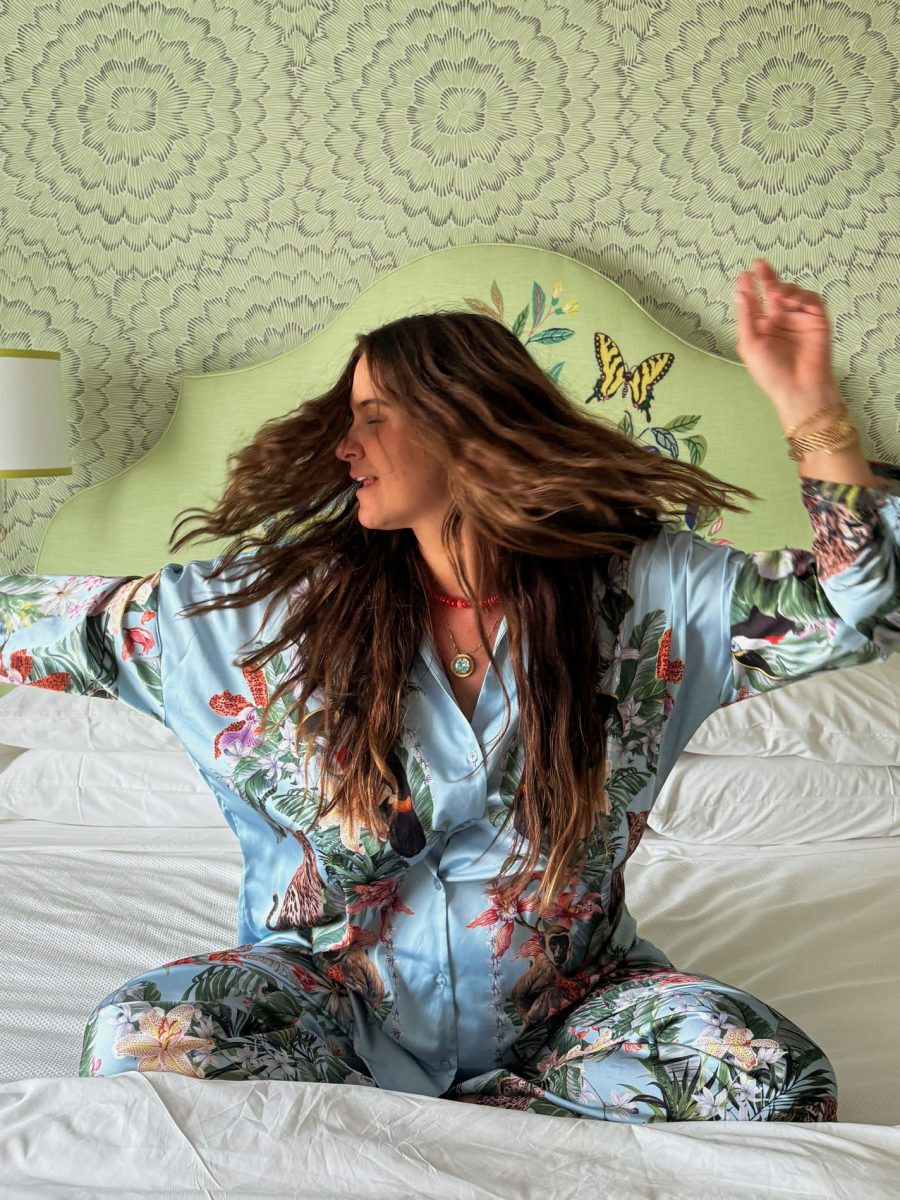 Overslept PJ Set ~ Wild Jungle Mirage Silky