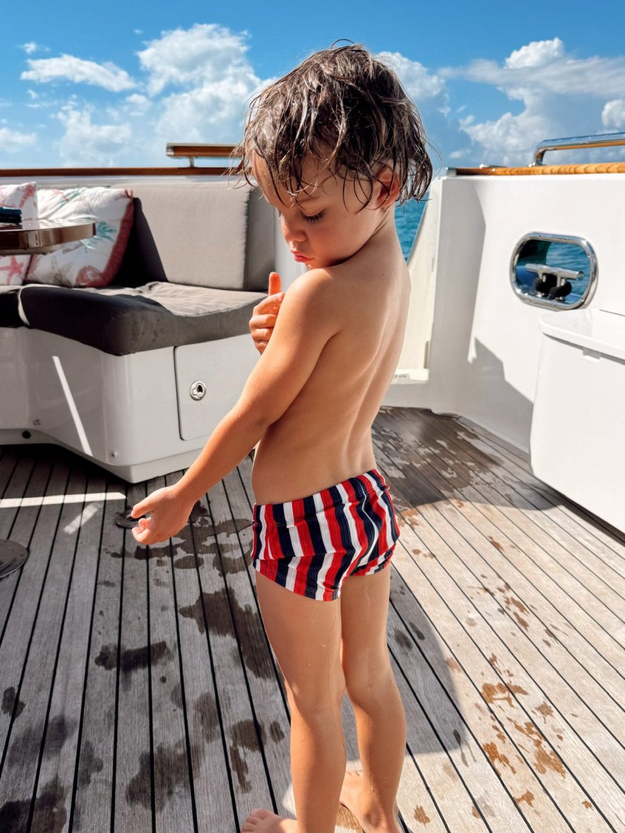 Lil Dude Shorts ~ Americana Stripe Micro Rib