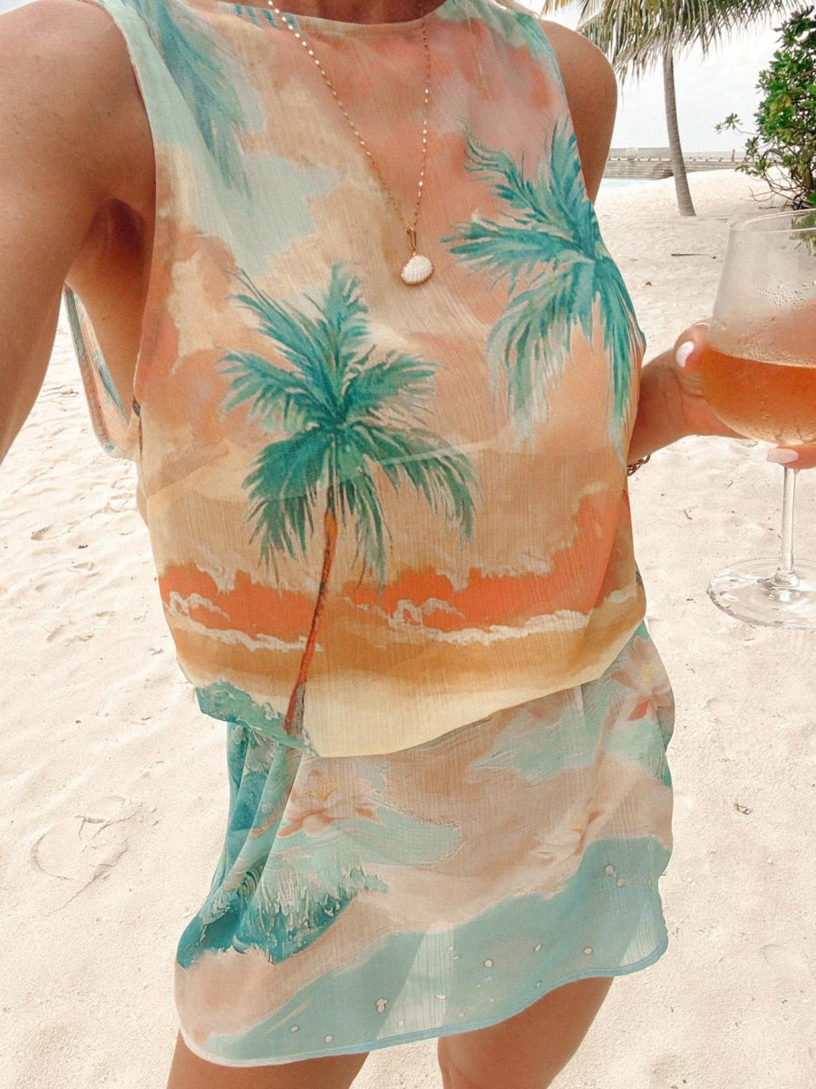 Kiki Mini Dress ~ Sunset Cove Chiffon