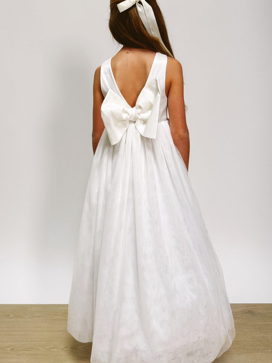Flower Girl Dress ~ White Taffeta