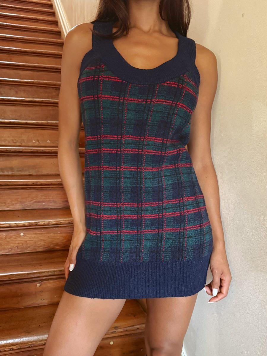 Sutton Sweater Dress ~ Windsor Plaid Knit