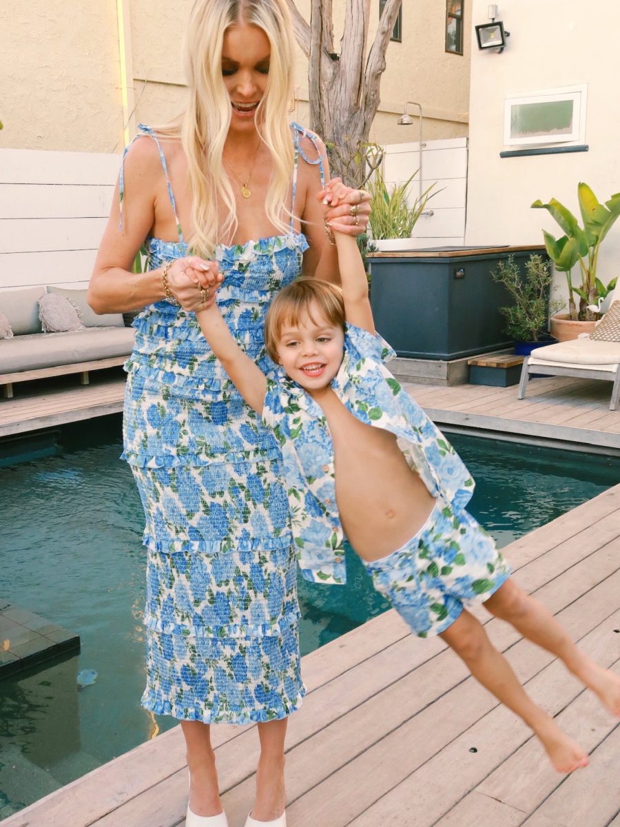 Lil Easy Shorts ~ Cottage Floral Blue
