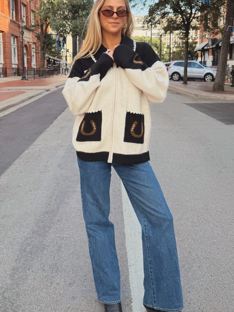 Los Almos Sweater ~ Horse Embroidered Knit