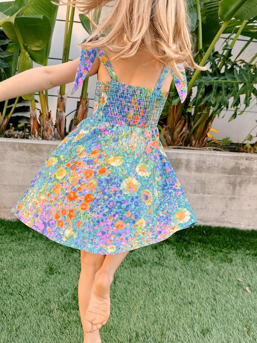 Little Claire Mini Dress ~ Painterly Petals