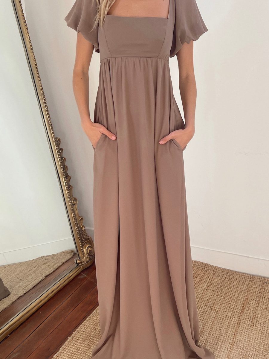 Nora Maxi Dress ~ Dune Chiffon