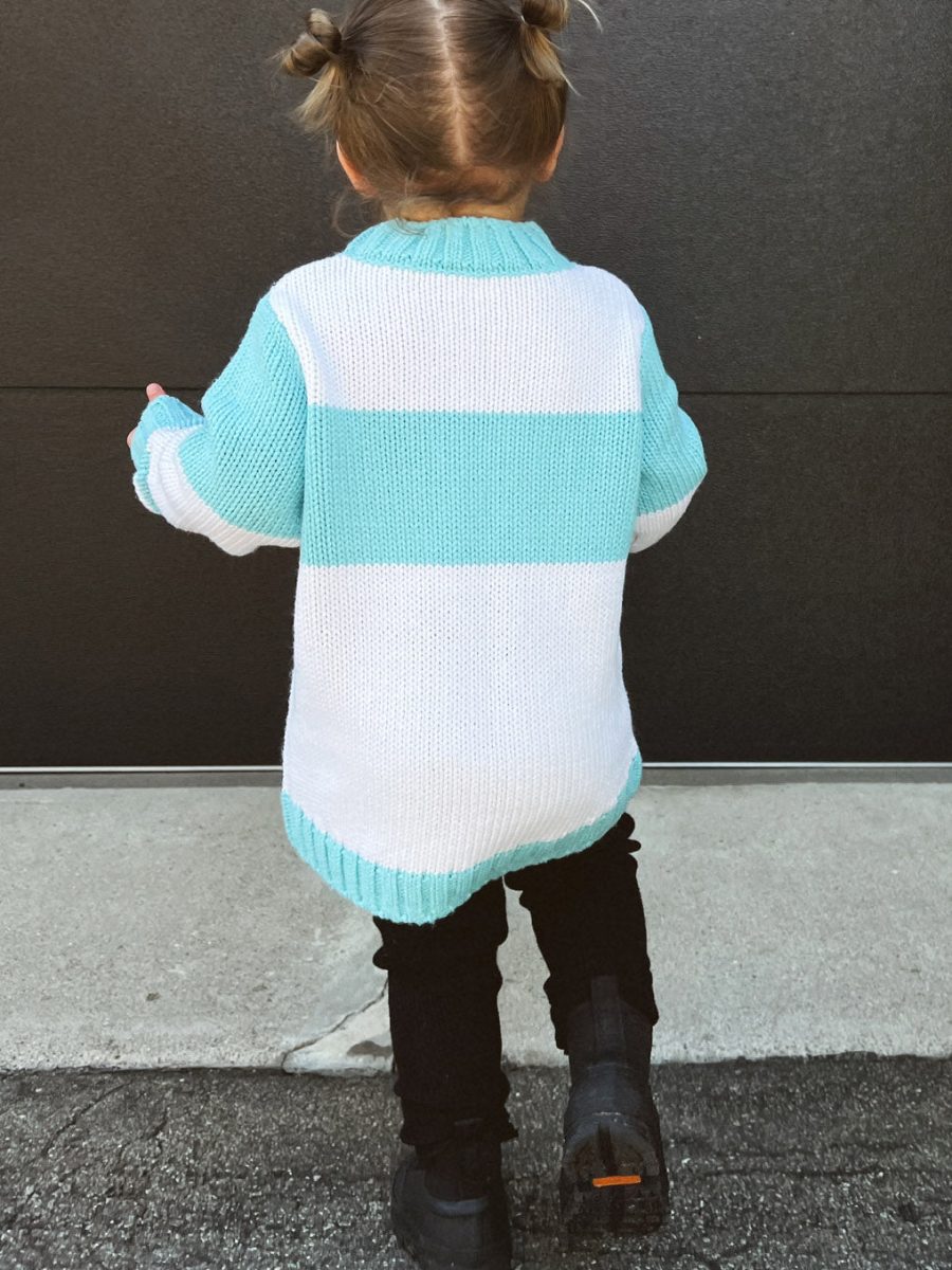 Mini Ski In Sweater ~ Powder Blue Ski Knit