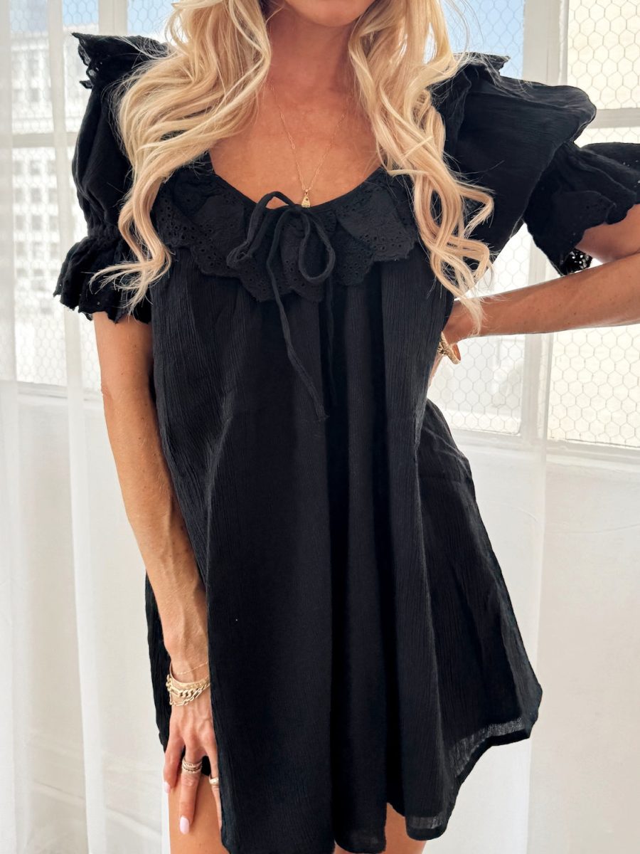 Toulouse Dress ~ Black Voile