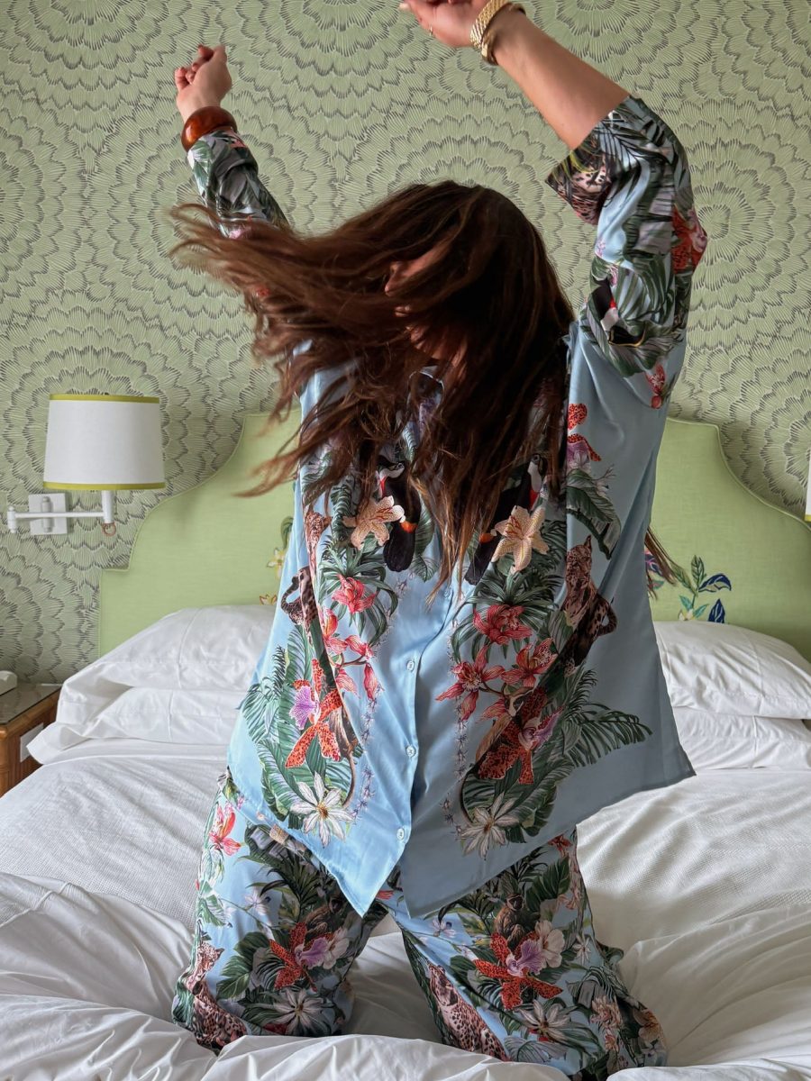 Overslept PJ Set ~ Wild Jungle Mirage Silky