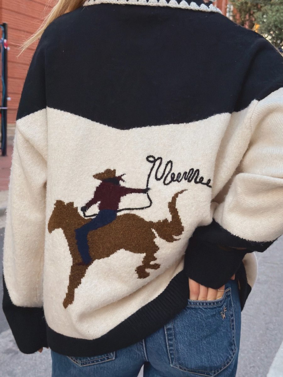 Los Almos Sweater ~ Horse Embroidered Knit