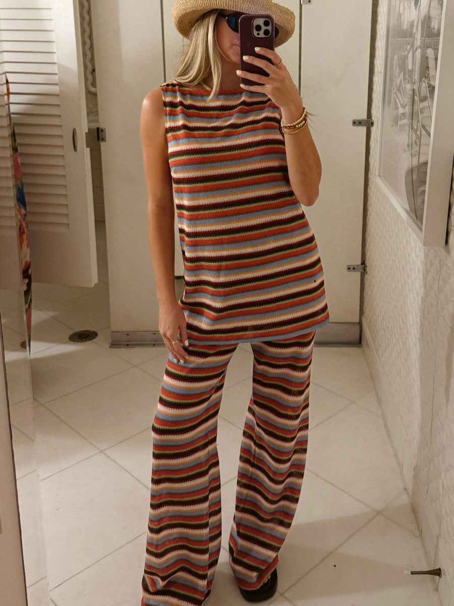 Kenny Pants ~ Sunkissed Stripe Knit