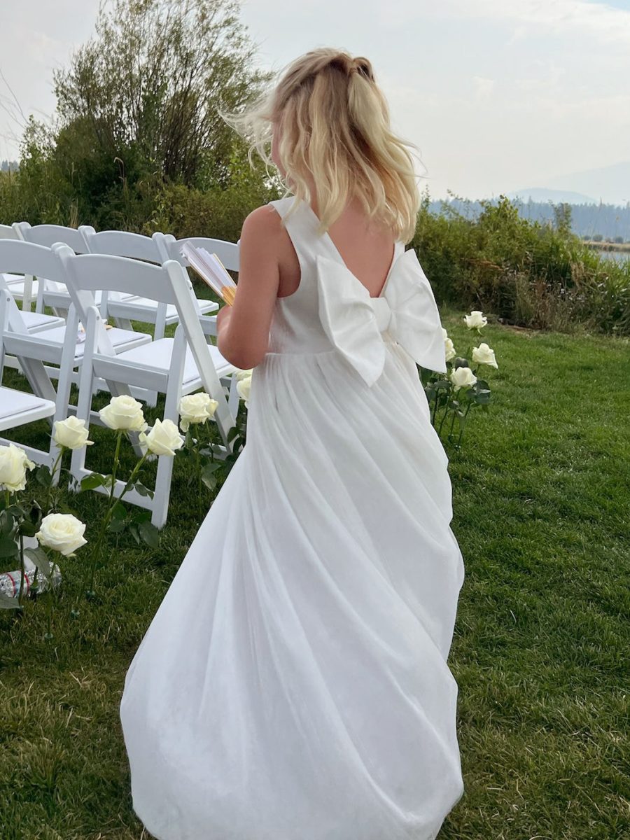 Flower Girl Dress ~ White Taffeta