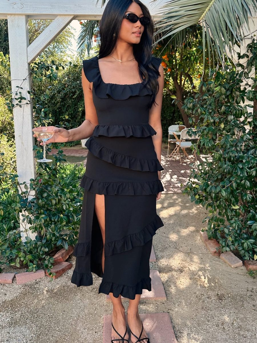 Greta Dress ~ Black Stretch