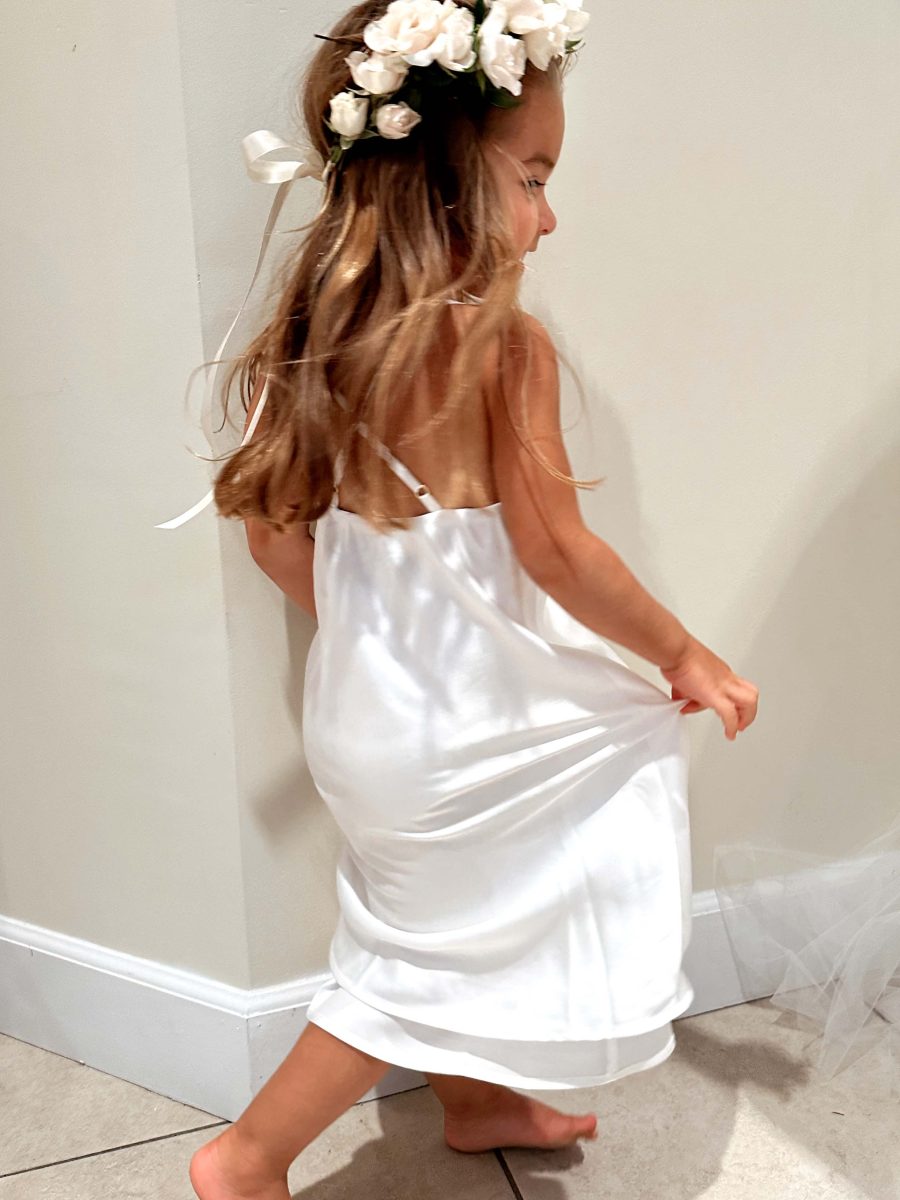 Little Verona Dress ~ Ivory Luxe Satin