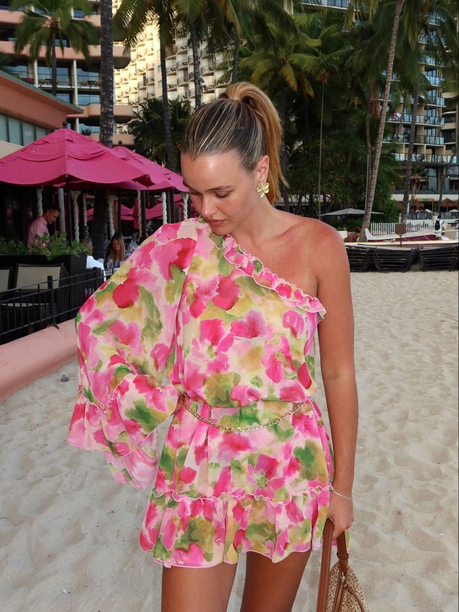 Wonder Mini Dress ~ Watercolor Floral Chiffon