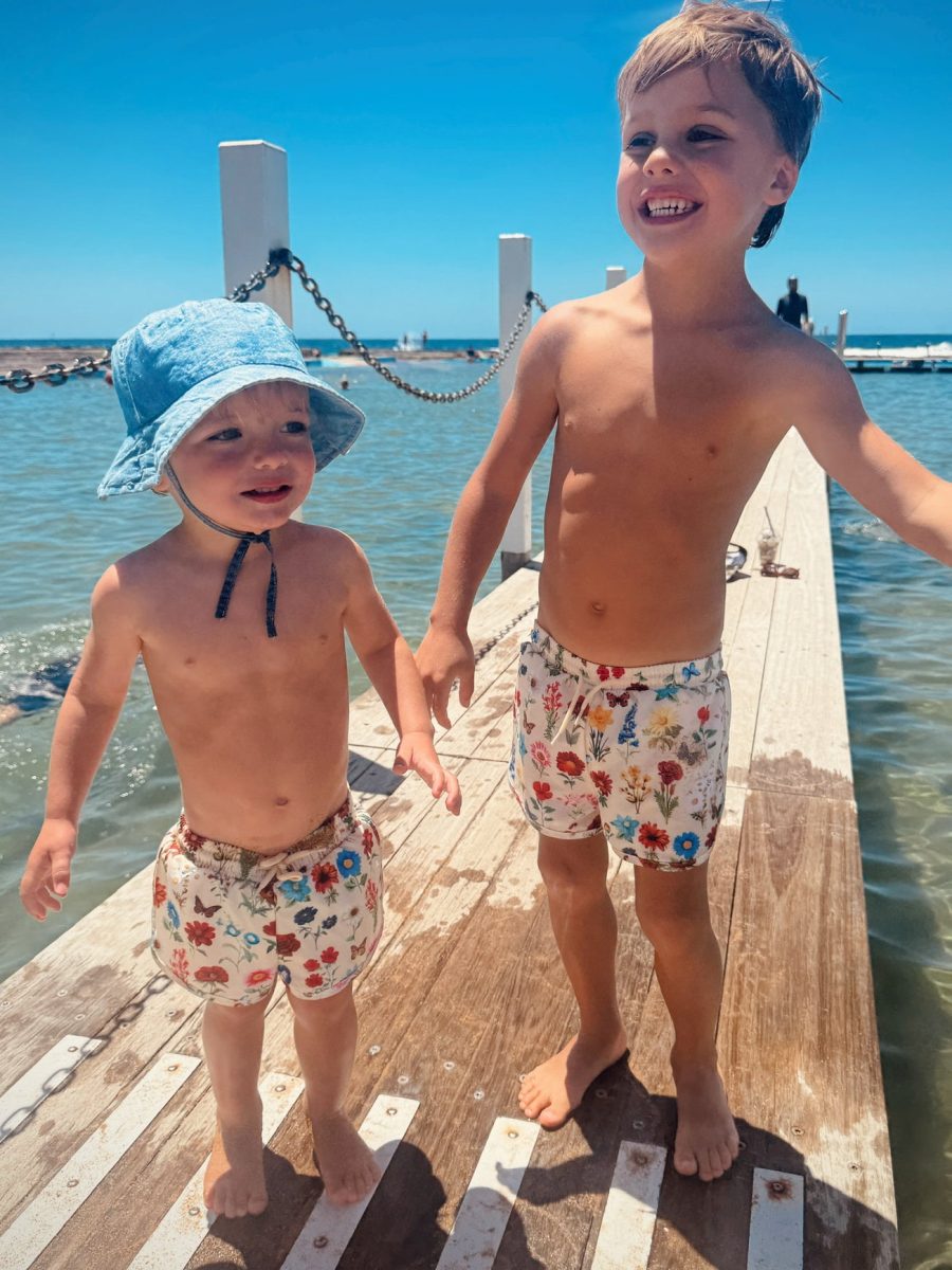 Little Beach Bum Trunks ~ French Floral