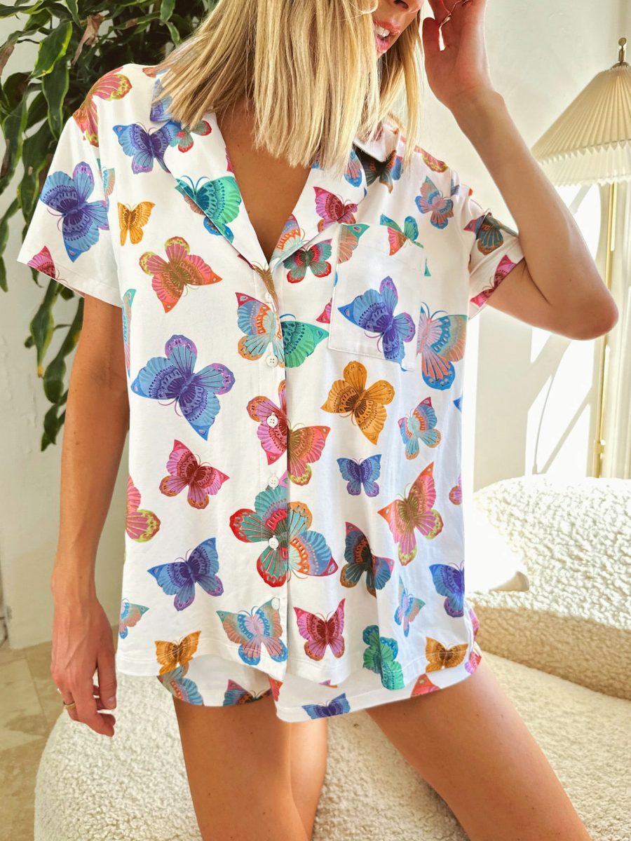 Rainbow Butterflies Knit