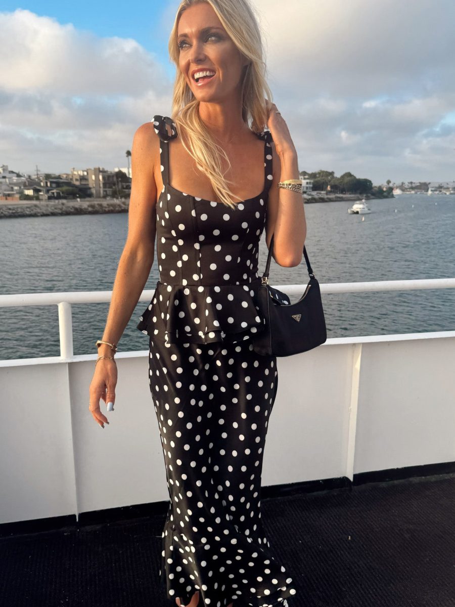 Pauline Peplum Dress ~ Polka Dot