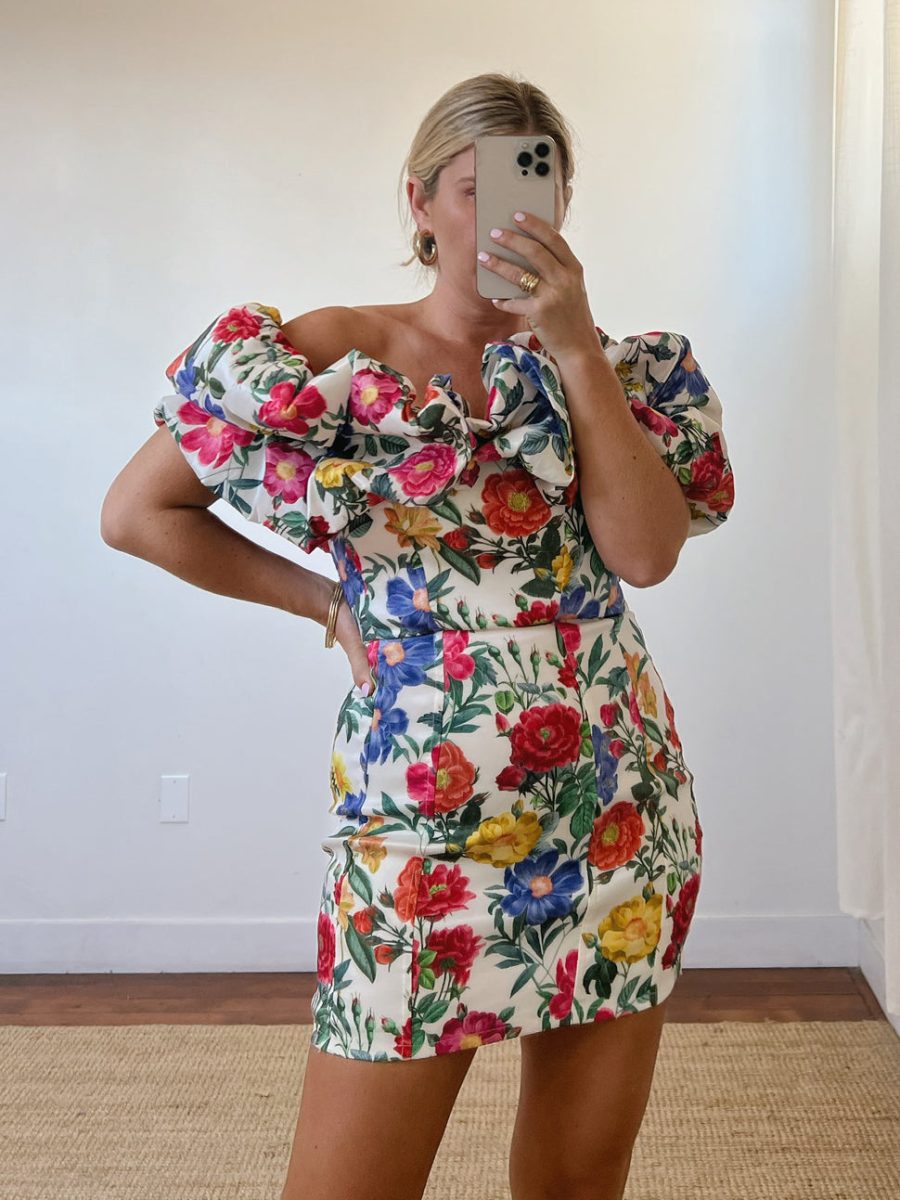 Major Drama Dress ~ Charm Peony White Taffeta