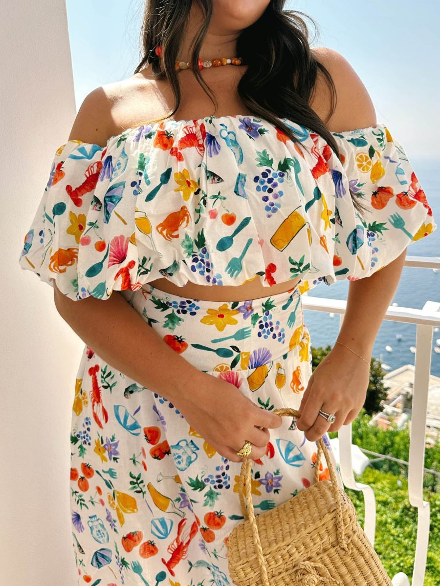 Maria Top ~ Italian Picnic Linen
