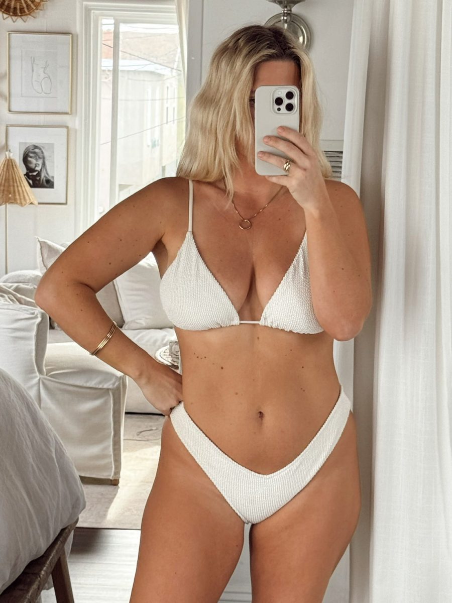 Wave Bottom ~ Ivory Scrunch