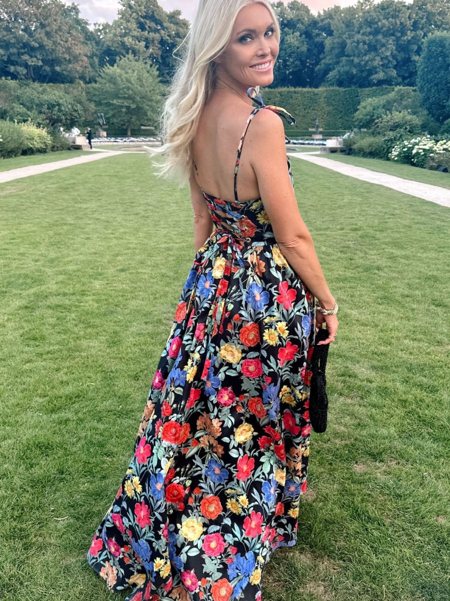 Juliet Maxi Dress ~ Charm Peony Black Taffeta