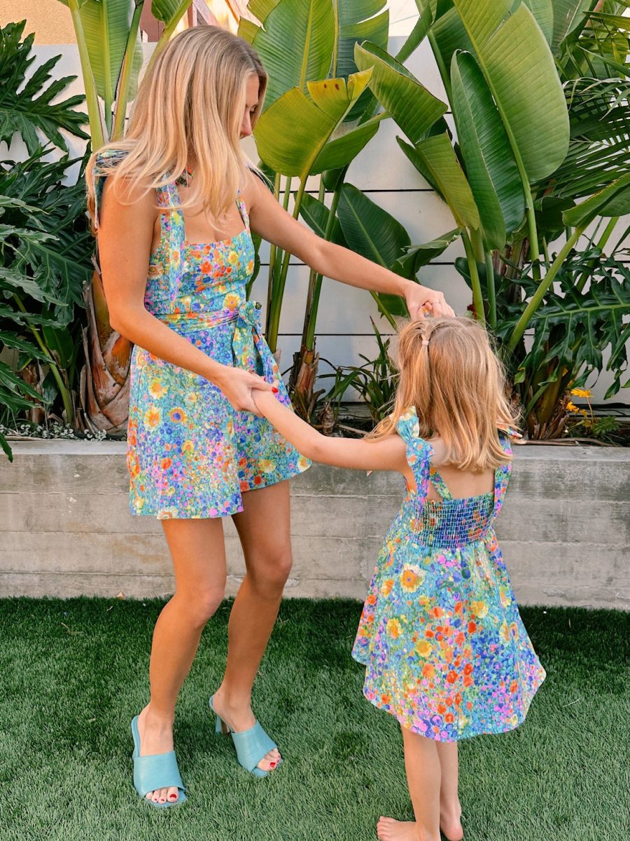 Little Claire Mini Dress ~ Painterly Petals