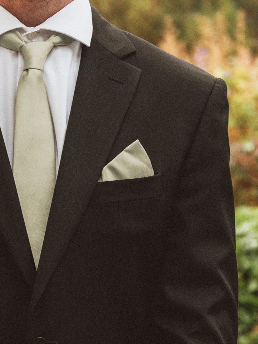 Sam Pocket Square ~ Moss Green Solid