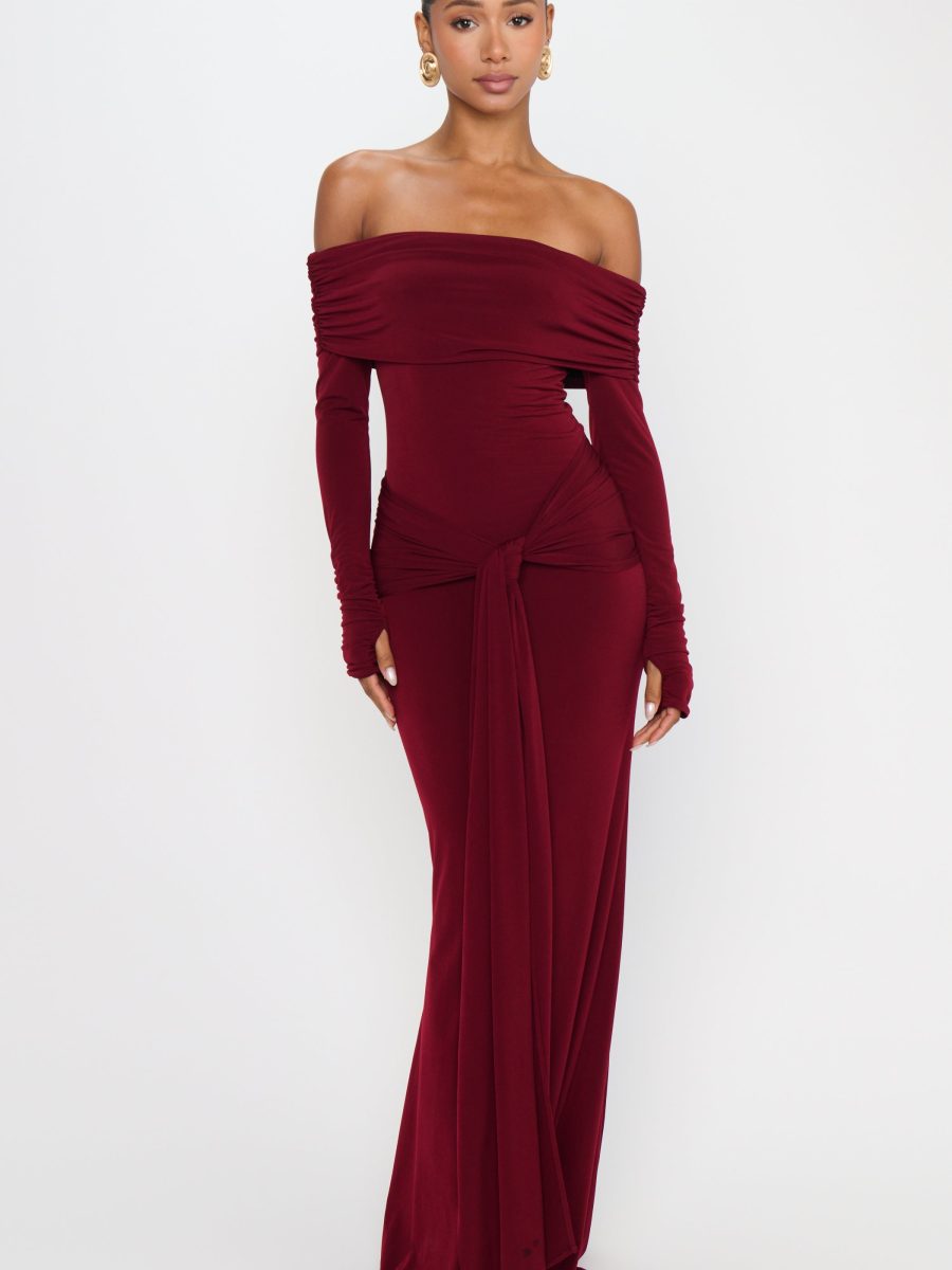 Vanessa Maxi Dress ~ Cabernet Red