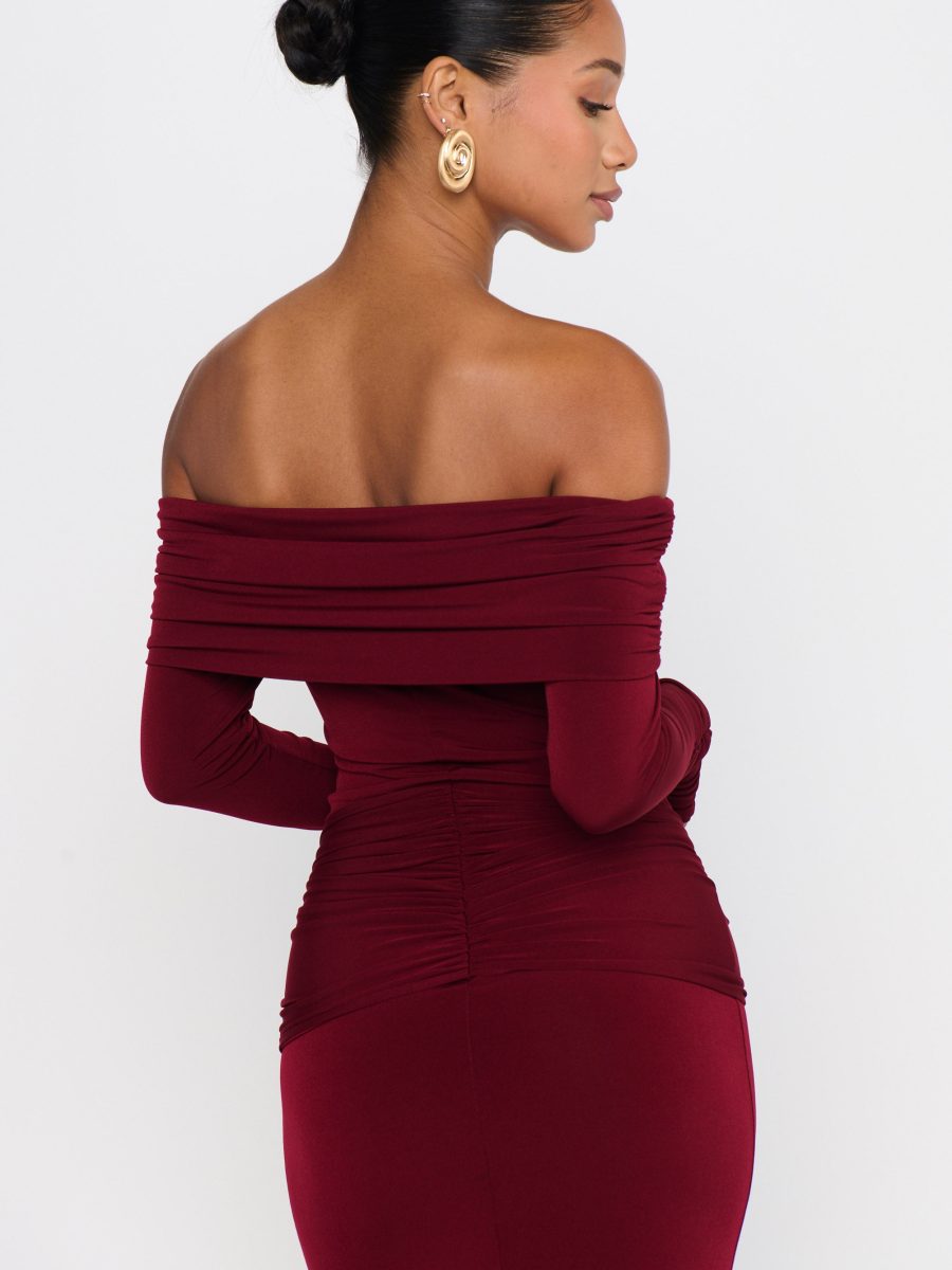 Vanessa Maxi Dress ~ Cabernet Red