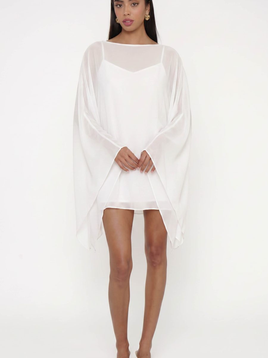 Olsen Mini Dress ~ Wedding Cake Chiffon