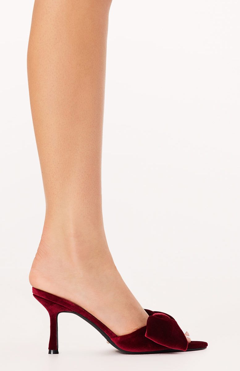 Billini Xandi Heel ~ Cherry Velvet