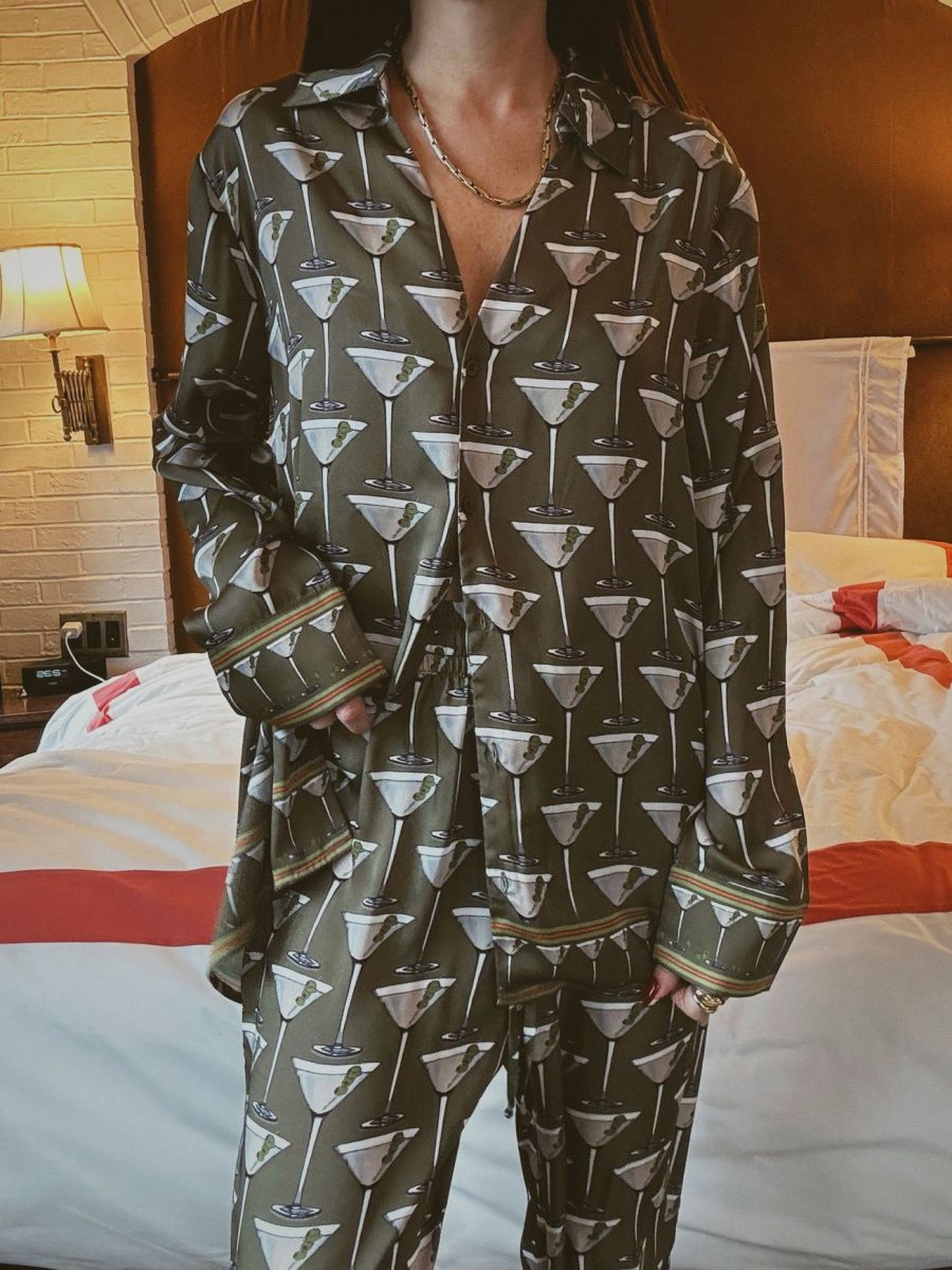 Overslept PJ Set ~ Extra Dirty Martini Silky