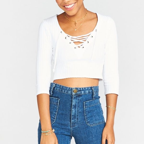 Cozy White Rib