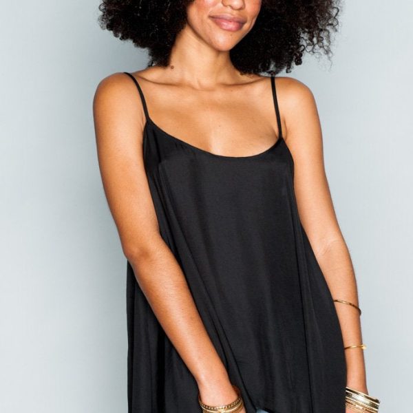 Black Silky Satin
